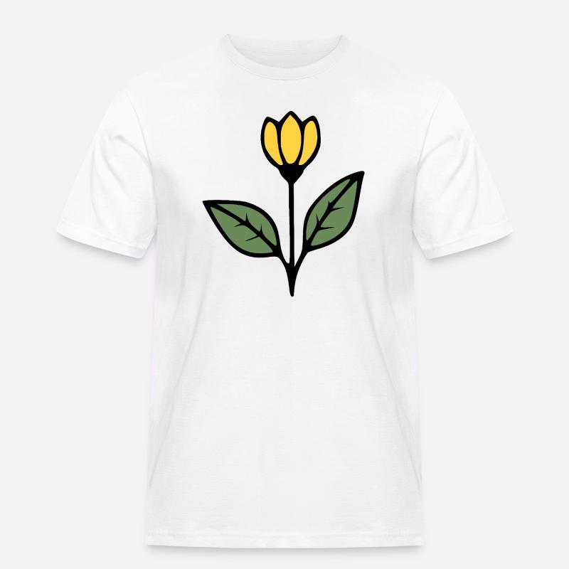  Blume Tulpe Blumen Blüte Geschenkidee Mutter  - Männer Workwear T-Shirt - Weiß