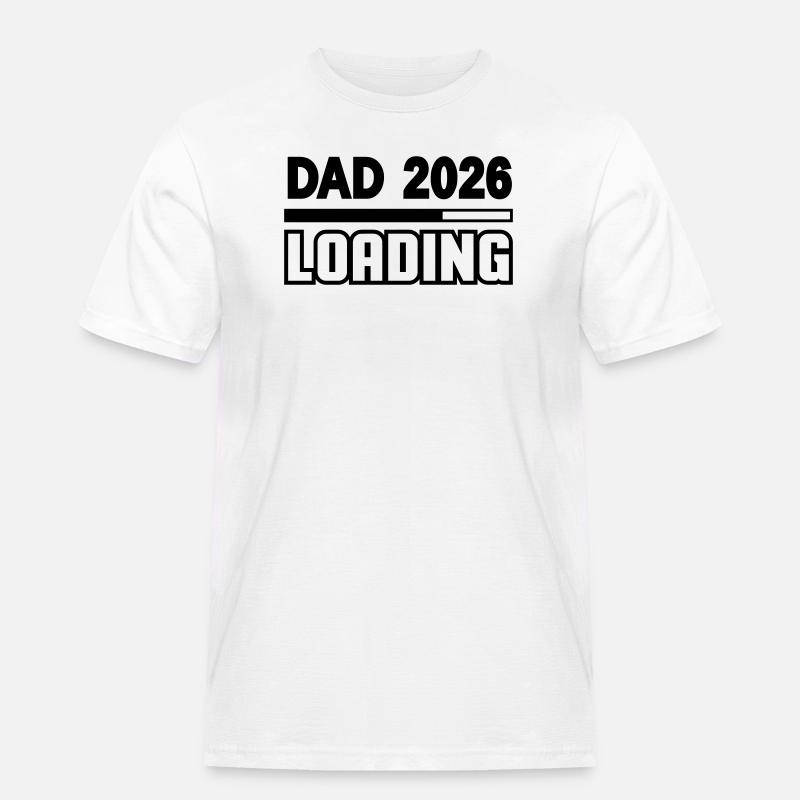 dad_2026_loading - Männer Workwear T-Shirt - Weiß