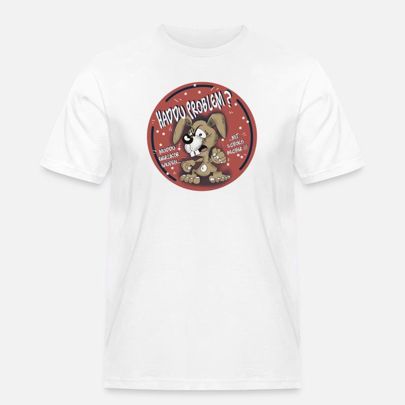 Haddu Problem - Männer Workwear T-Shirt - Weiß