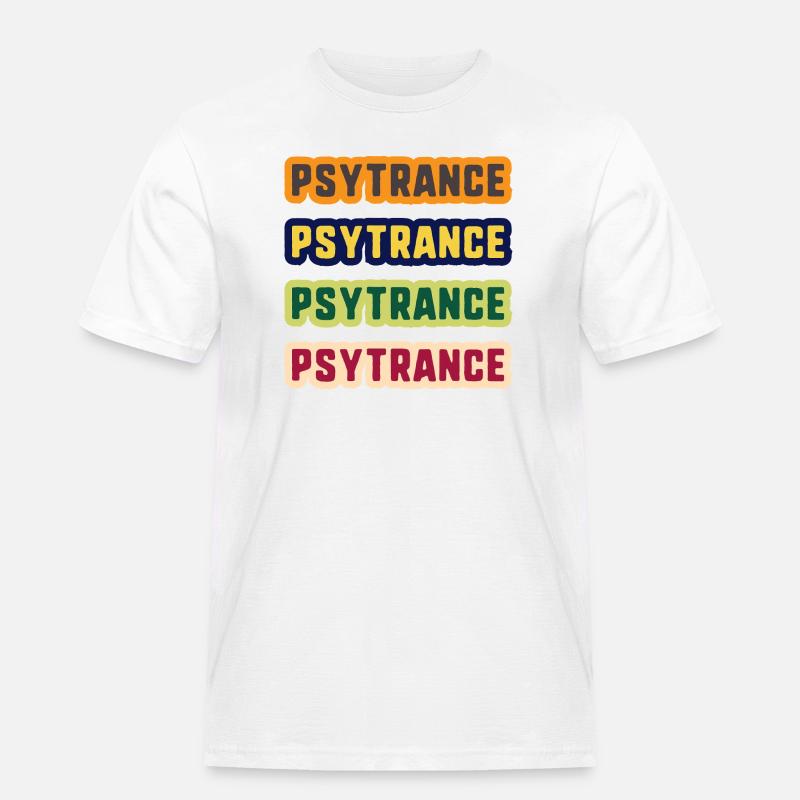 Psytrance-Farbstack - Männer Workwear T-Shirt - Weiß