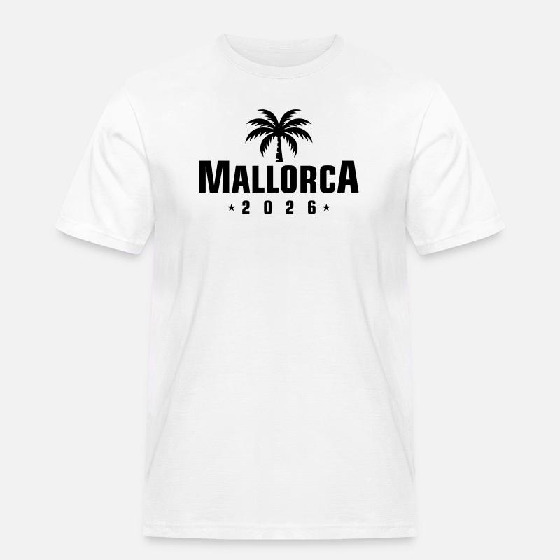 Mallorca 2026 - Männer Workwear T-Shirt - Weiß