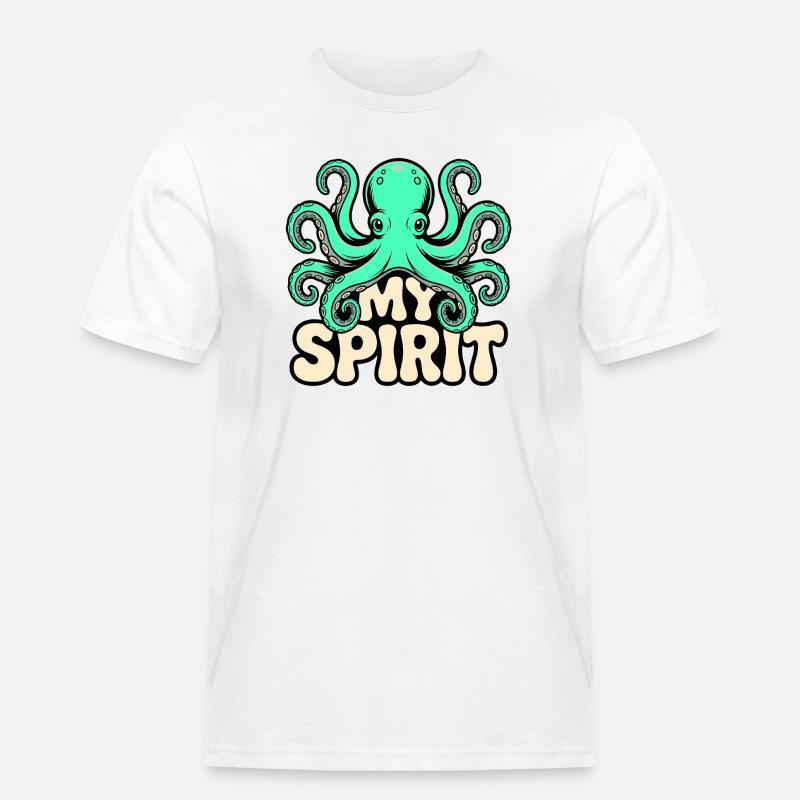 Blæksprutteånd - Herre Workwear T-Shirt - hvid