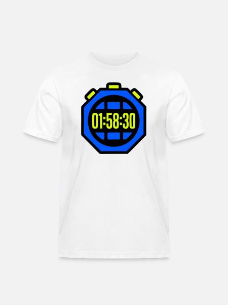 Stopwatch Best Time Half Marathon - Men's Workwear T-Shirt - white