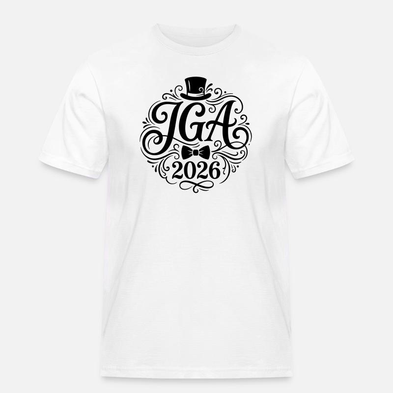 Jga 2026 Junggesellenabschied - Männer Workwear T-Shirt - Weiß