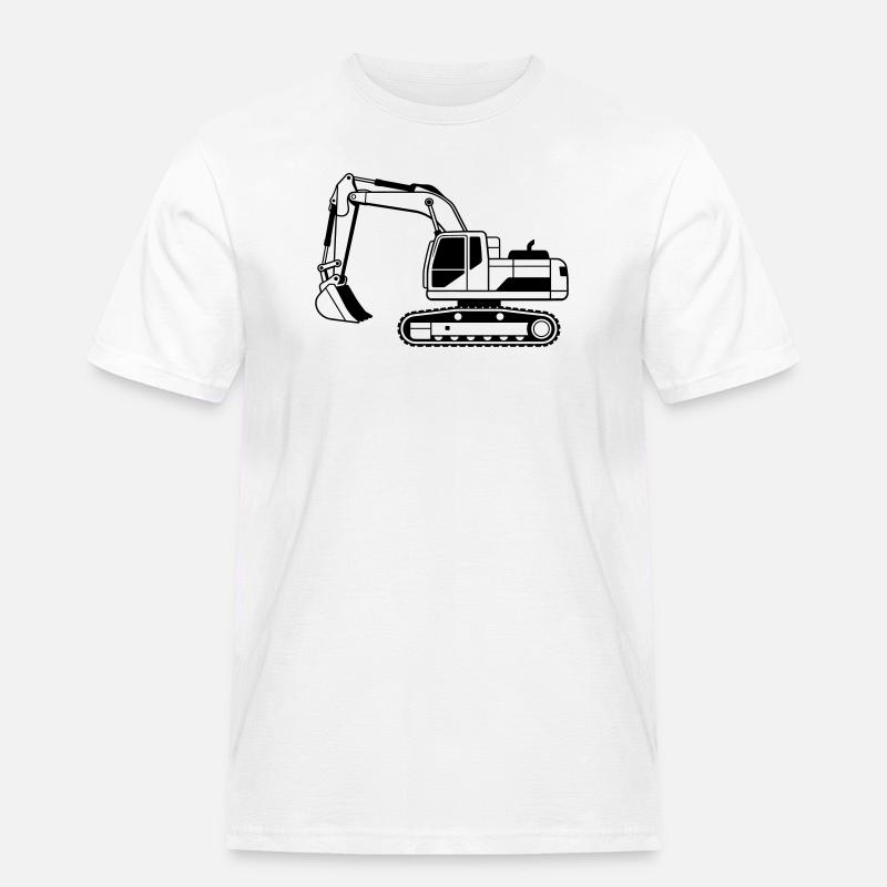 Bagger - Männer Workwear T-Shirt - Weiß