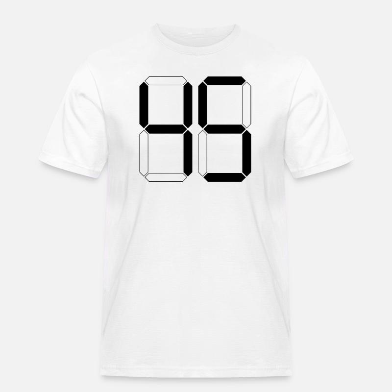 NUMMER 45 Fünfundvierzig Geschenk Digital - Männer Workwear T-Shirt - Weiß