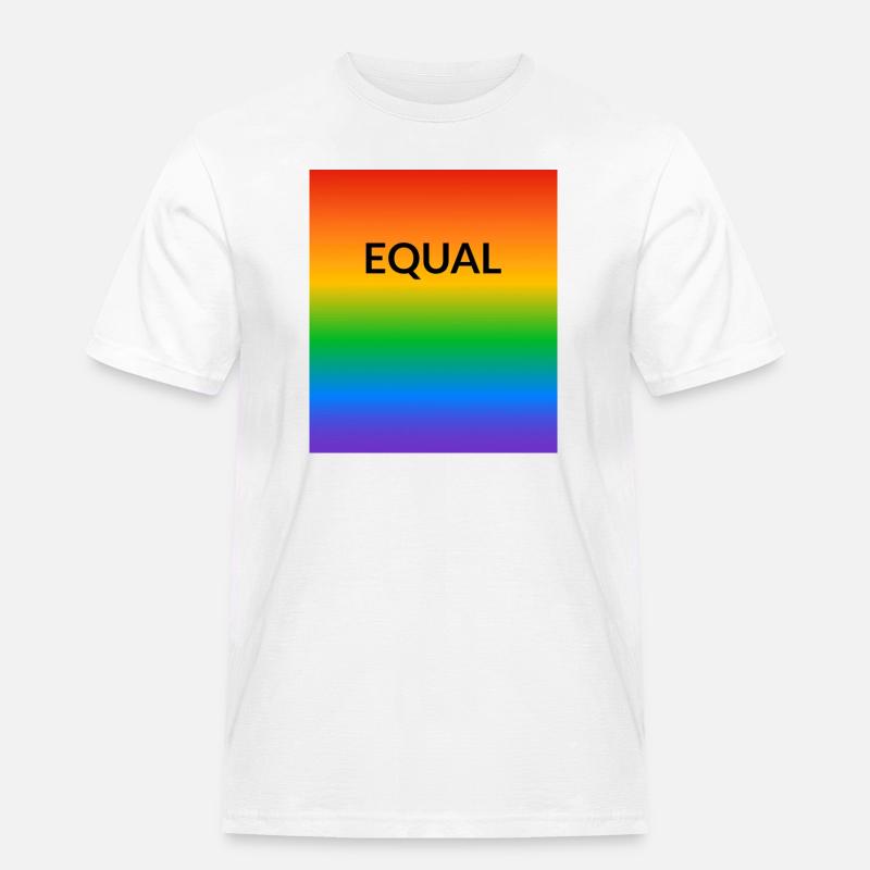 Rainbow Equal LGBT Pride Monat - Männer Workwear T-Shirt - Weiß