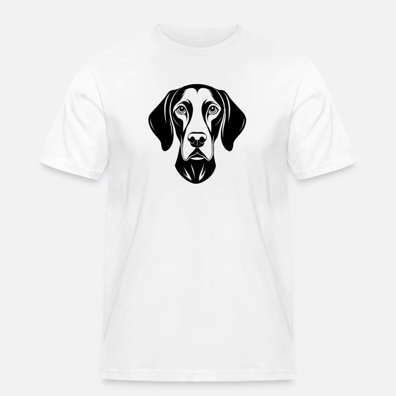 Deutscher Kurzhaar-Pointer - Männer Workwear T-Shirt - Weiß