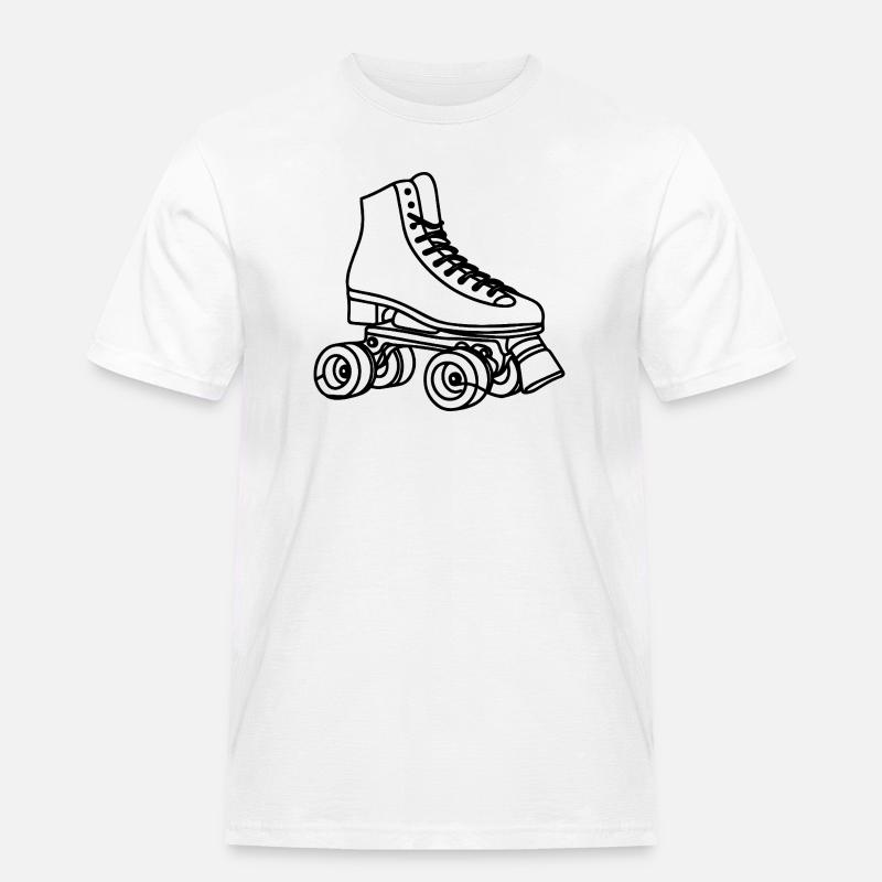 Rollerskates - Männer Workwear T-Shirt - Weiß