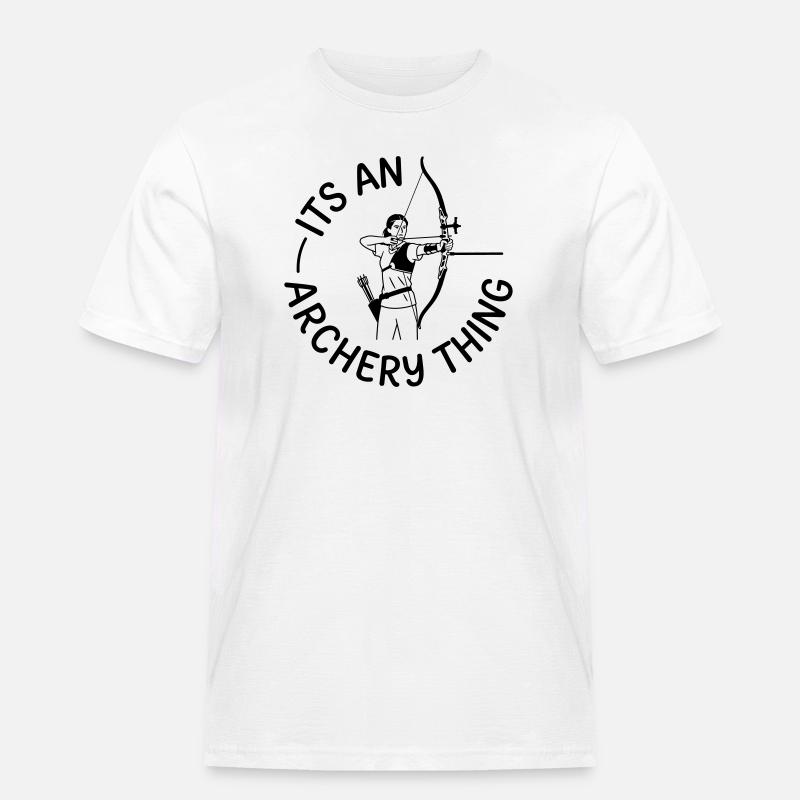 Bogenschießen - Männer Workwear T-Shirt - Weiß