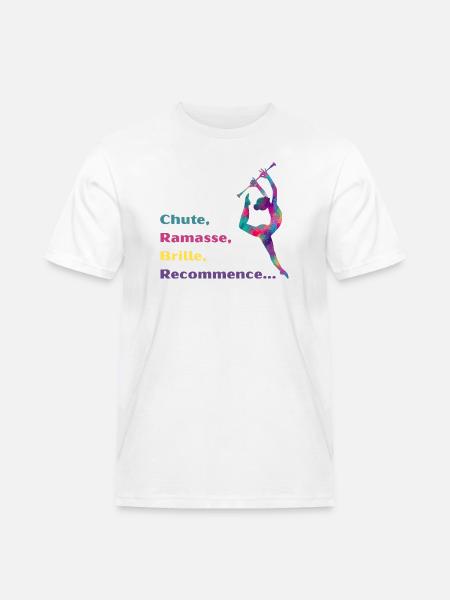 Chute-_Ramasse-_Recommence-- - T-shirt Workwear homme - blanc
