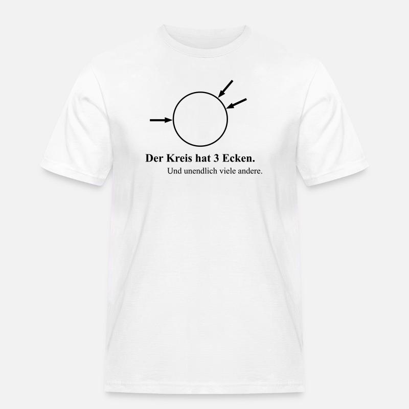 Drei Ecken - Männer Workwear T-Shirt - Weiß