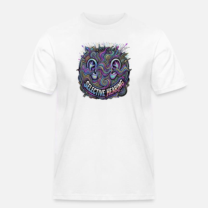 Selective Hearing - Männer Workwear T-Shirt - Weiß