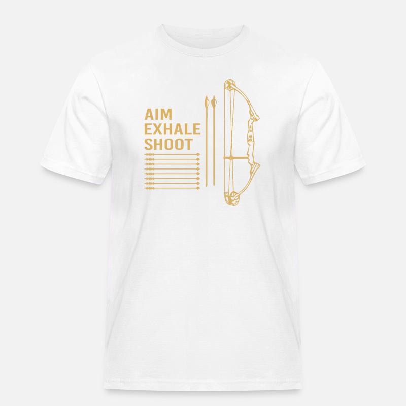 Bogenschütze Bogen Bogenschießen - Männer Workwear T-Shirt - Weiß