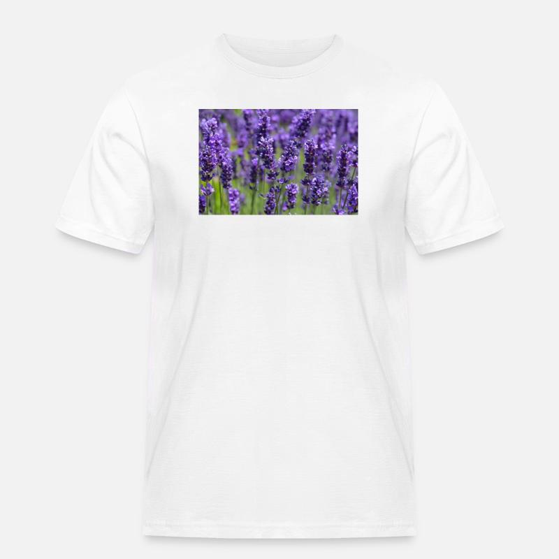 Lavendelfeld-Traumlandschaft - Männer Workwear T-Shirt - Weiß