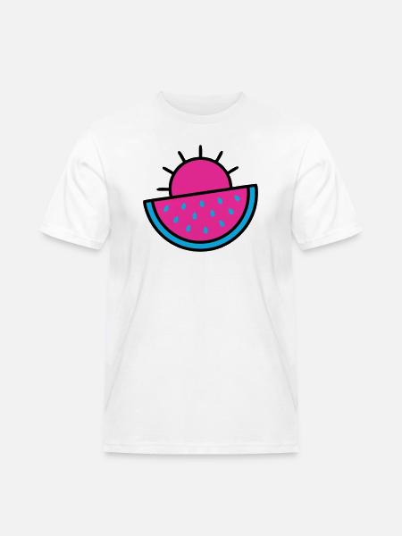 Watermelon Sun 90s Pop Art - Men's Workwear T-Shirt - white