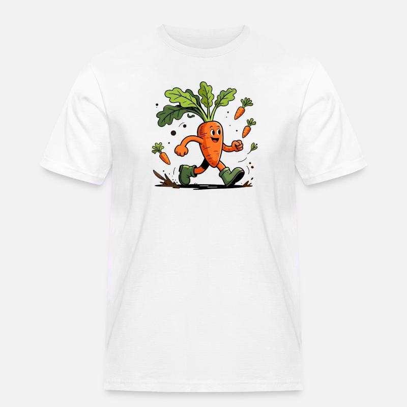 Spaßiger dynamischer Karottengärtner - Männer Workwear T-Shirt - Weiß