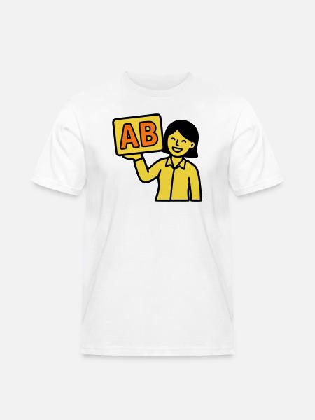 Teacher Elementary School ABC Vector - Men's Workwear T-Shirt - white