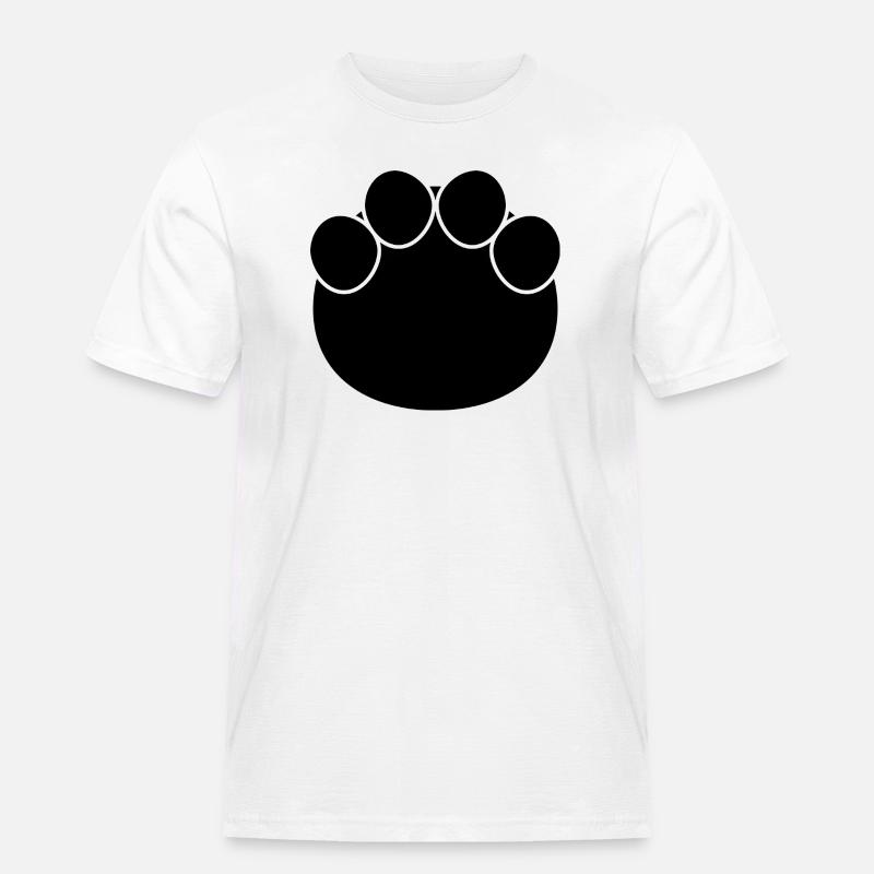 Elefantenpräsenz - Männer Workwear T-Shirt - Weiß