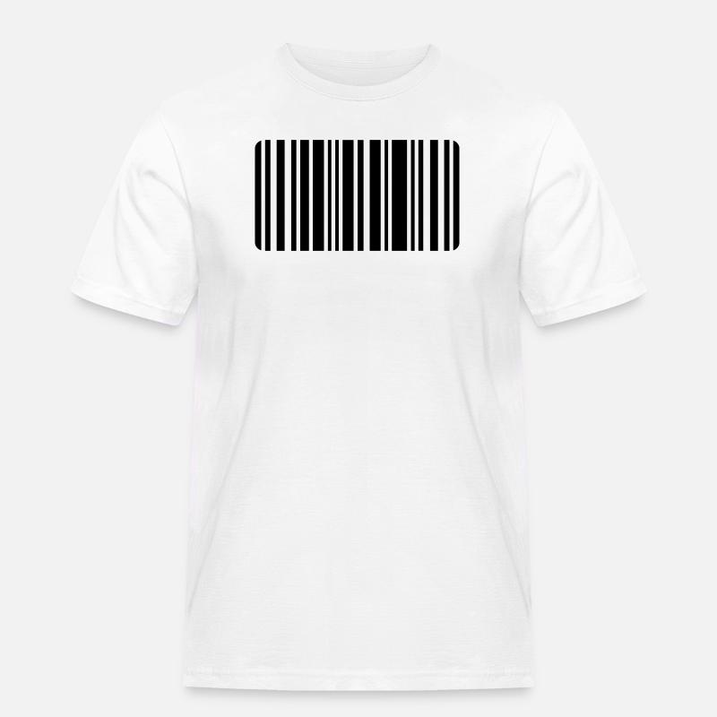 Barcode - Männer Workwear T-Shirt - Weiß