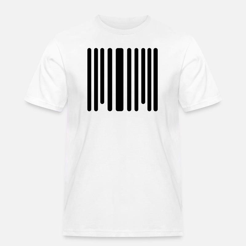 Barcode - Männer Workwear T-Shirt - Weiß