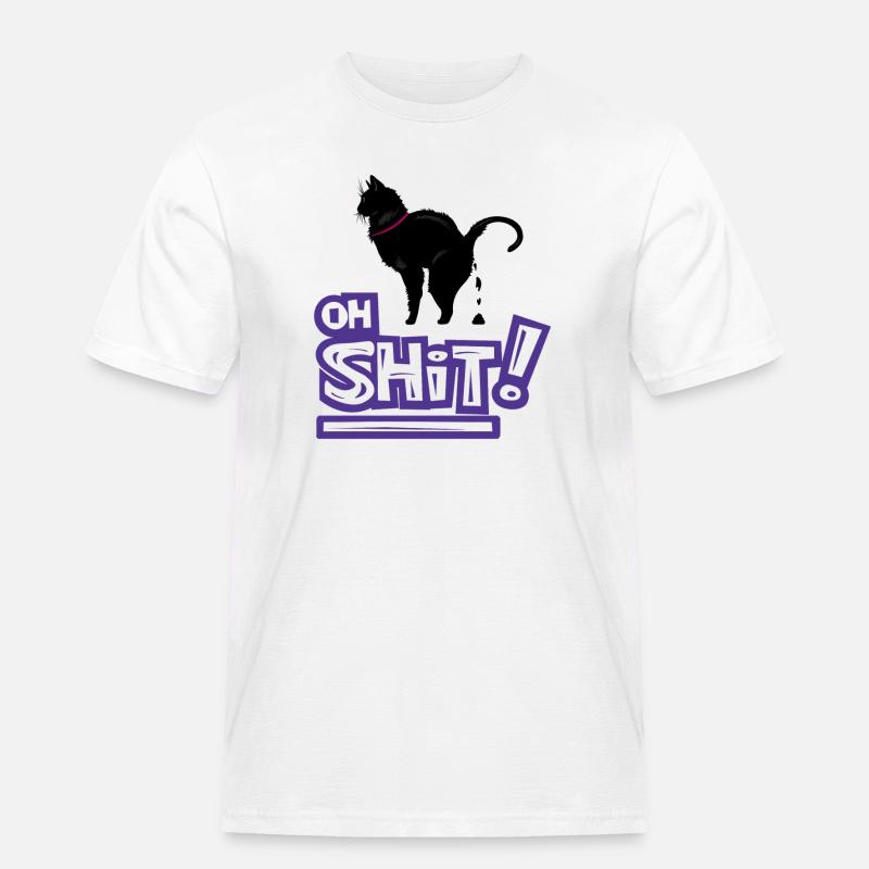 Kat Oh merde Graffiti Exclamation - T-shirt Workwear homme - blanc