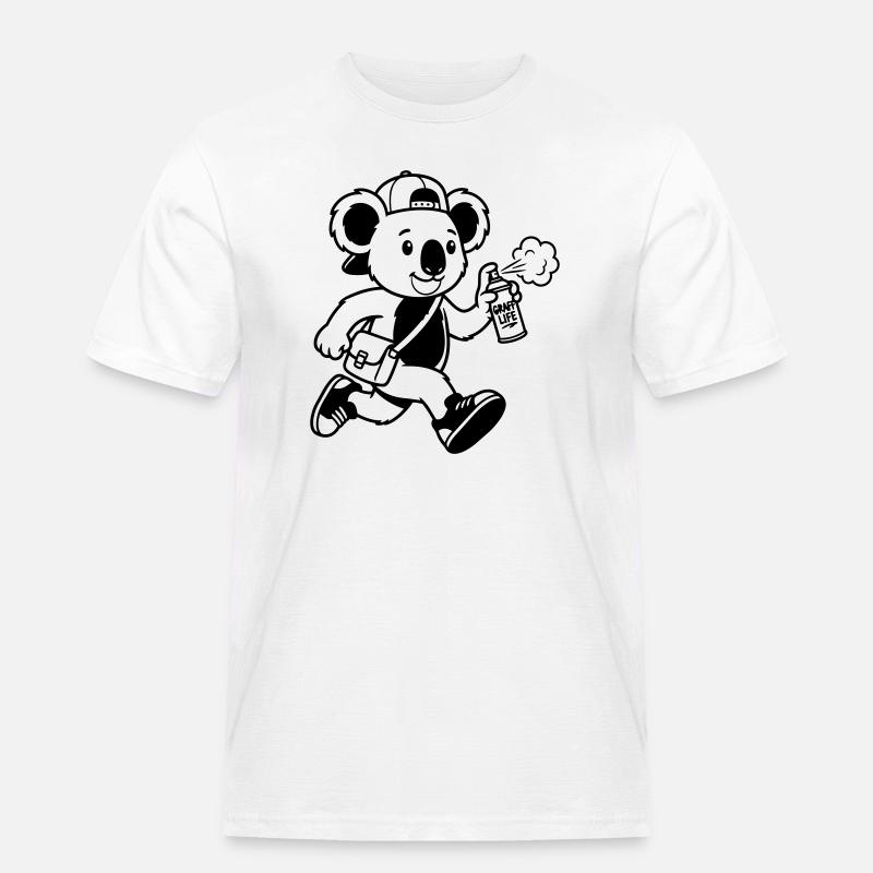 Graffiti - Männer Workwear T-Shirt - Weiß