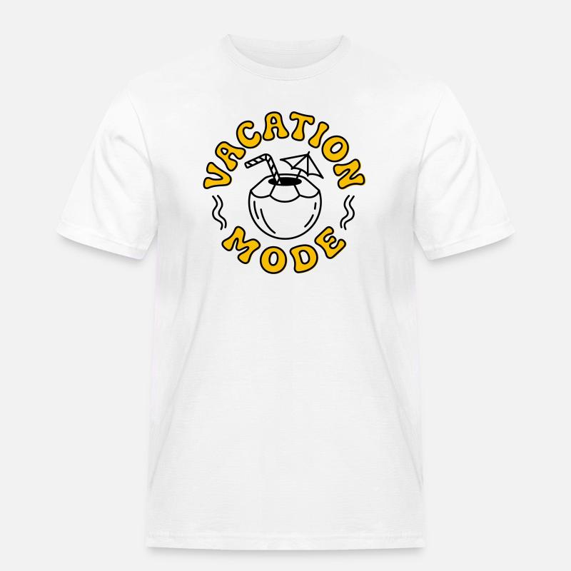 Urlaubsmodus - Männer Workwear T-Shirt - Weiß