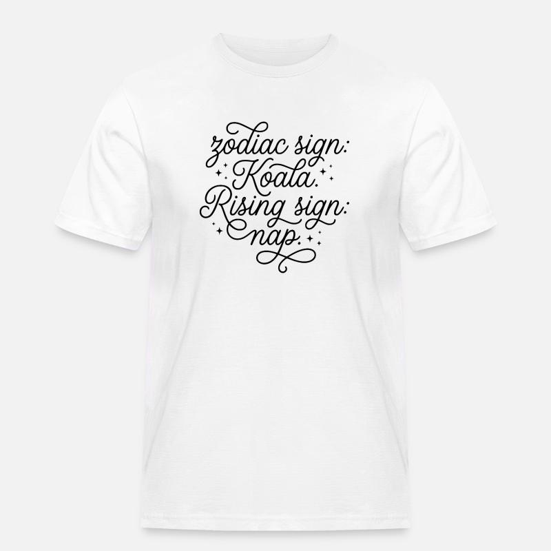 Sternzeichen Koala Aszendent Nickerchen - Männer Workwear T-Shirt - Weiß