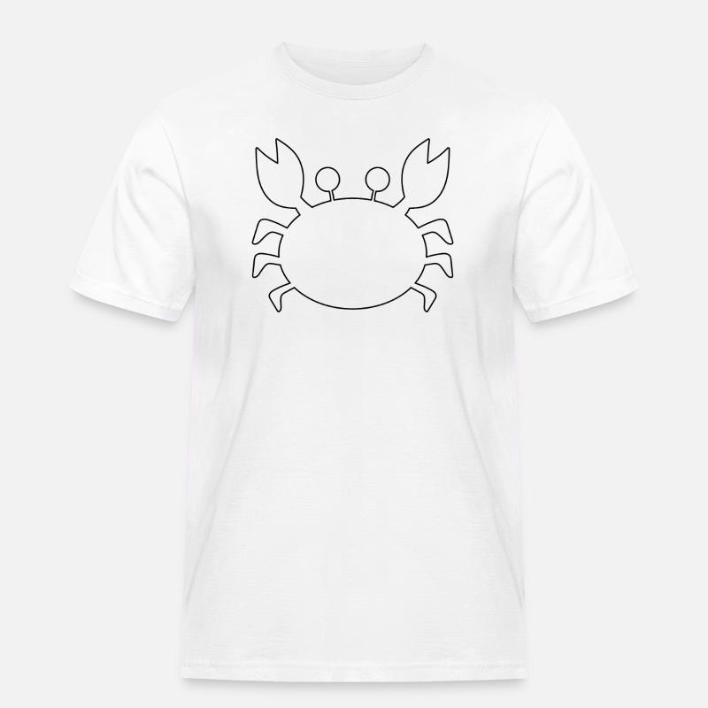 Krabbenumriss - Männer Workwear T-Shirt - Weiß
