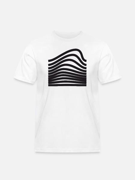 Bold Wavy lines design - Men's Workwear T-Shirt - white