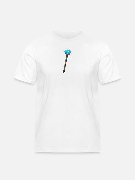 Magischer Kristallstab Blau - Männer Workwear T-Shirt - Weiß