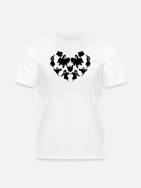 Halloween Heart Ghost Halloween Ghost - Männer Workwear T-Shirt - Weiß
