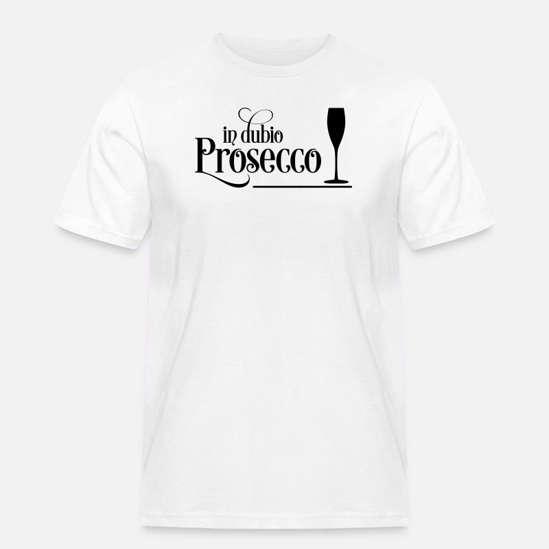 Prosecco - Männer Workwear T-Shirt - Weiß