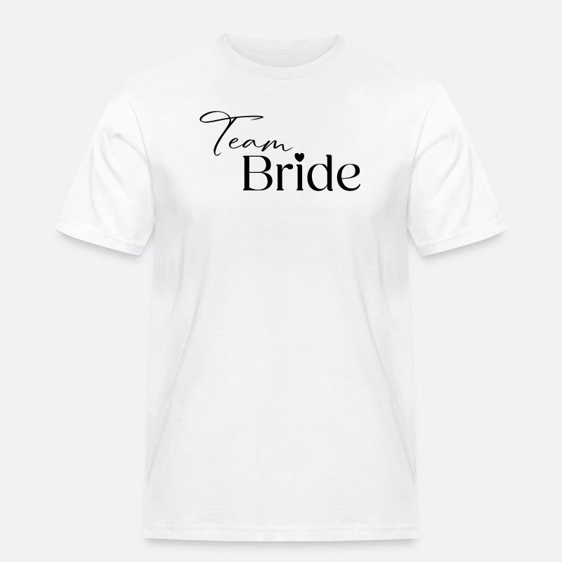 Team Bride - Männer Workwear T-Shirt - Weiß