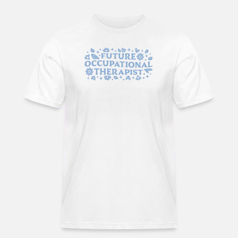 Zukünftige Ergotherapeutin oder studentische Ästhetik - Männer Workwear T-Shirt - Weiß