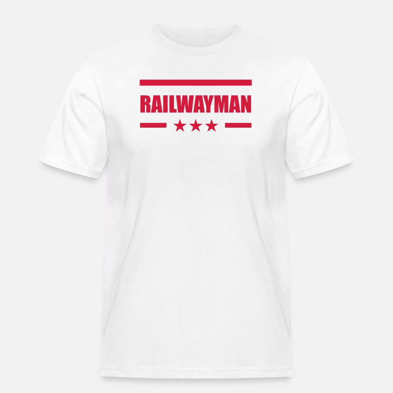 Eisenbahner / Eisenbahnen / Eisenbahn / Bahn - Männer Workwear T-Shirt - Weiß