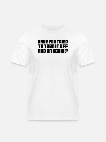 Turn it off and on again - Men's Workwear T-Shirt - white