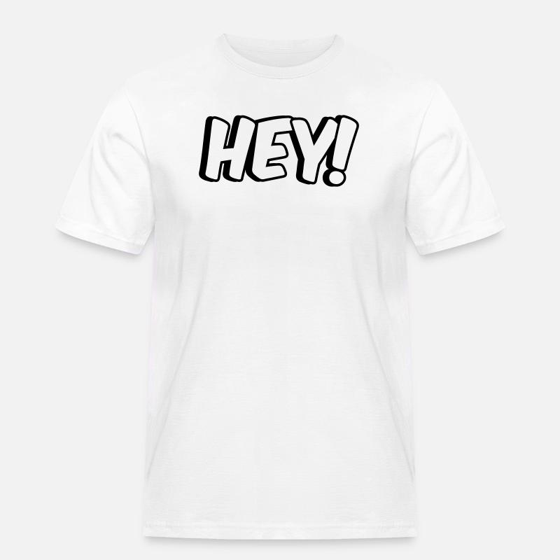 Hey Comic design - Men's Workwear T-Shirt - white