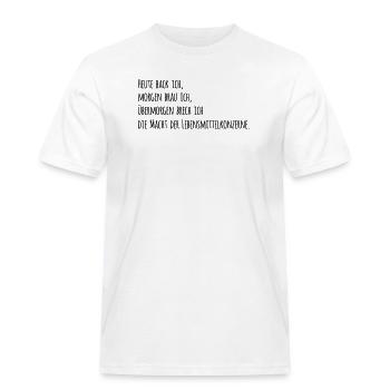 Aujourd’hui je cuisine - T-shirt Workwear homme - blanc - Devant - AI Model Male 185 dark (185cm)