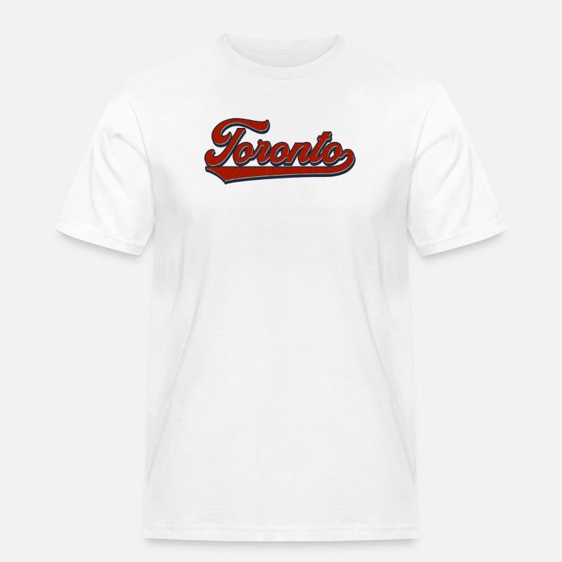 Toronto Retro Script - Men's Workwear T-Shirt - white
