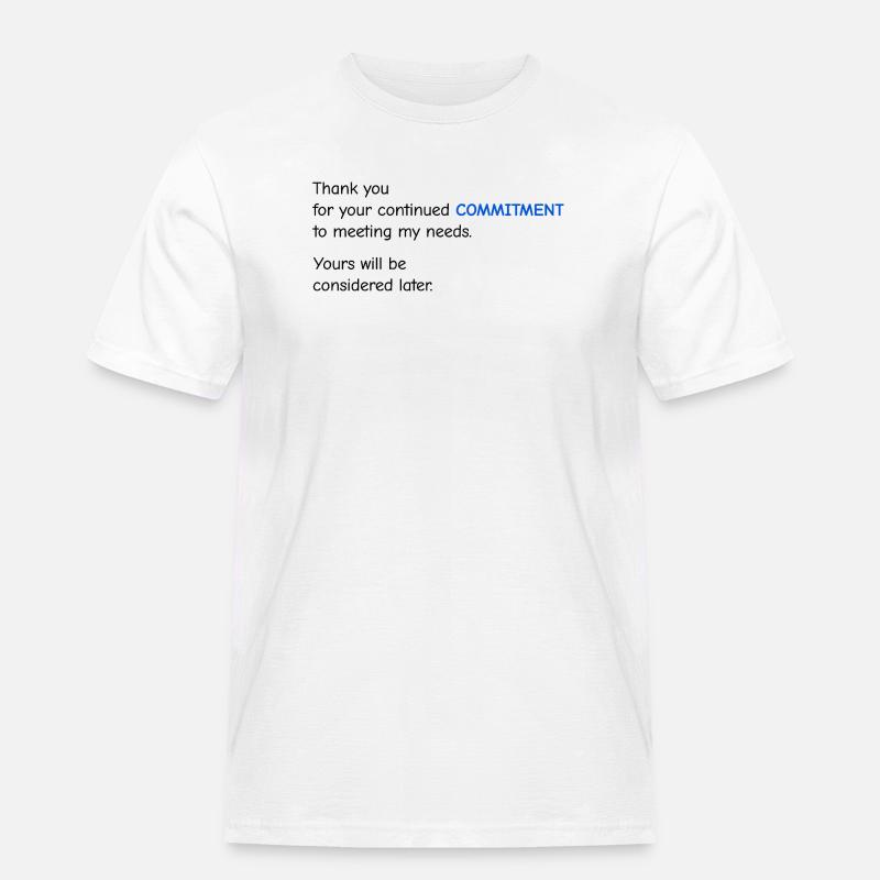 Baby Performance Review - Commitment - Männer Workwear T-Shirt - Weiß
