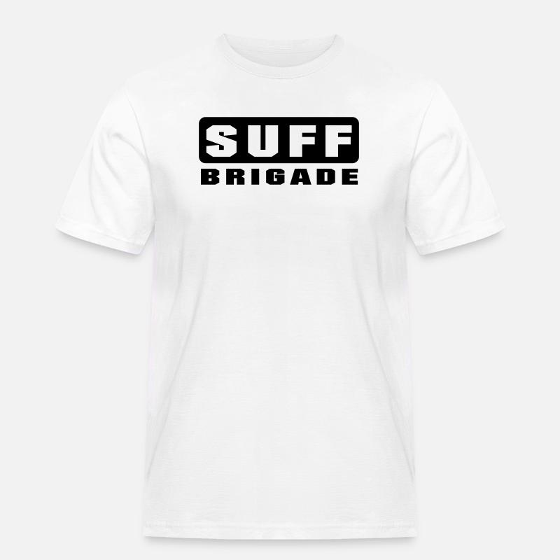 Suff Brigade - Männer Workwear T-Shirt - Weiß