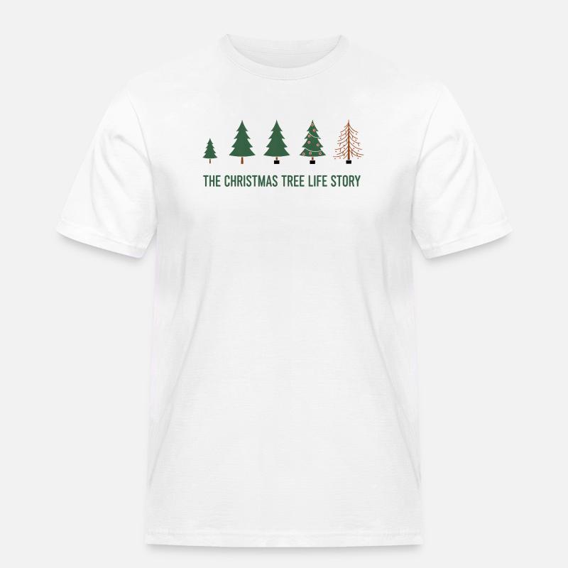 Weihnachtsbaum Evolution – Lustiges Xmas Design - Männer Workwear T-Shirt - Weiß