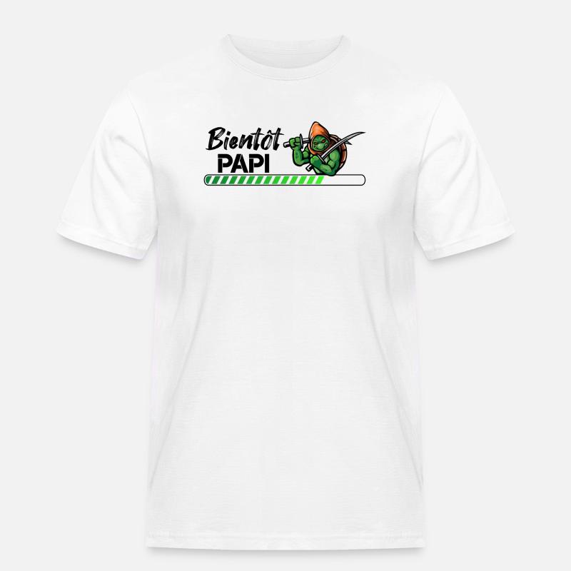 Bientôt papi ninja - T-shirt Workwear homme - blanc