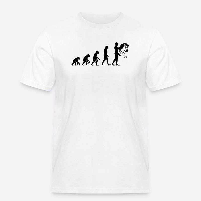 EVOLUTION HOBBYHORSING! STECKENPFERD LIEBE - Männer Workwear T-Shirt - Weiß