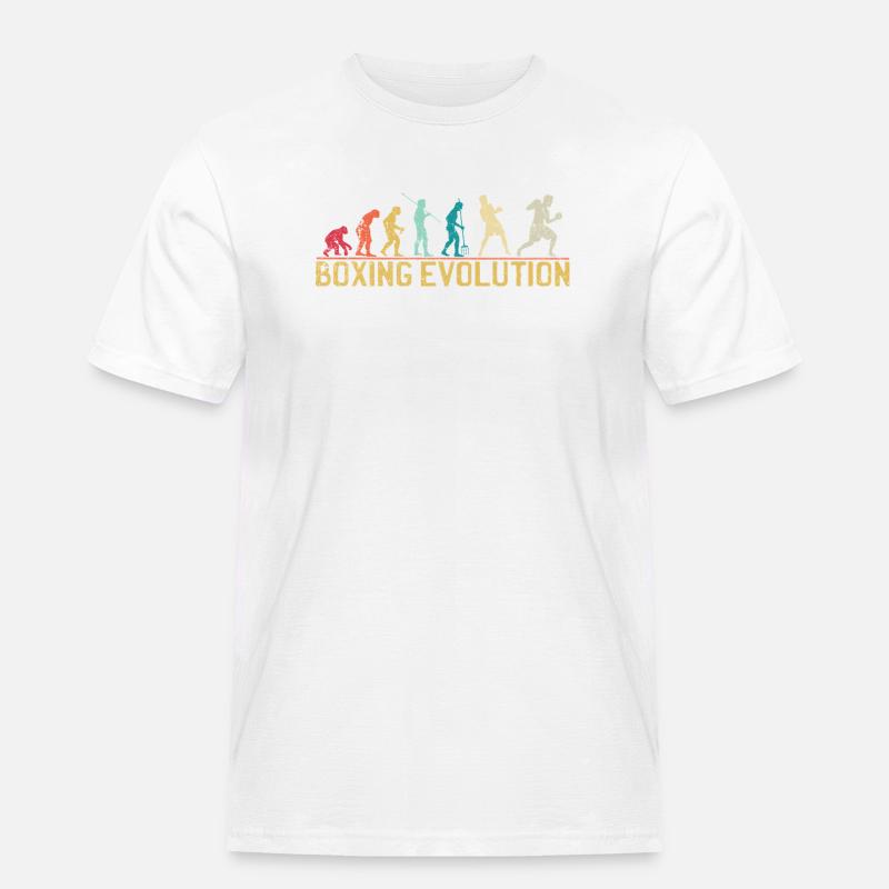 Boxing Evolution Progression Design - Men's Workwear T-Shirt - white