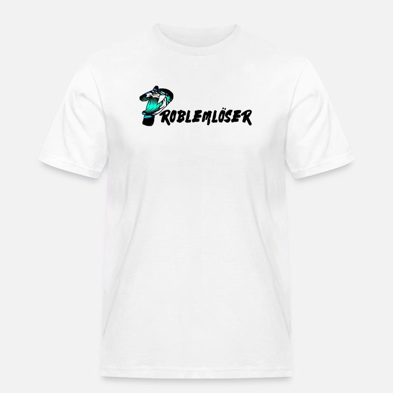 Problem problemlöser text - Männer Workwear T-Shirt - Weiß