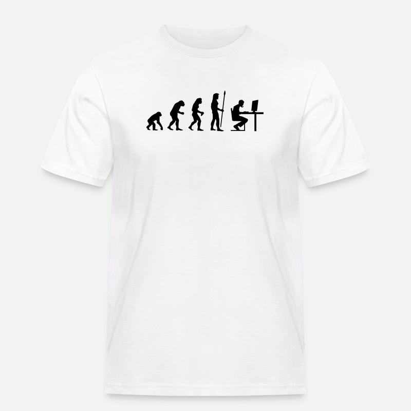 evolution_pc_gamer4 - Männer Workwear T-Shirt - Weiß