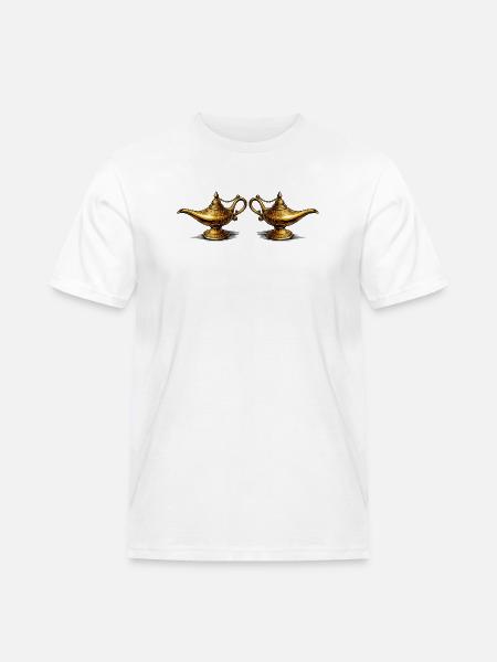 Goldene Öllampen  - Männer Workwear T-Shirt - Weiß